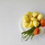 Картофельный суп с плавленным сыром