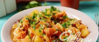 Тушеная капуста с картошкой - лучшие рецепты Рецепты блюд из картофеля и капусты
